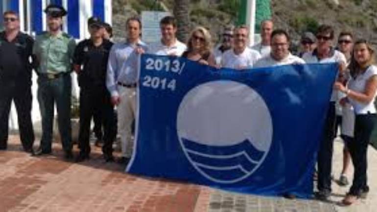 Hoisting of the blue flag in East port Marina