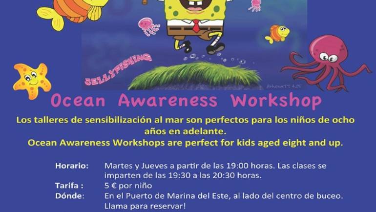 TALLERES DE SENSIBILIZACIÓN AL MAR PARA NIÑOS EN MARINA DEL ESTE