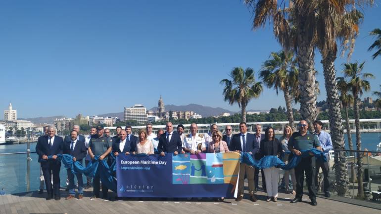 Der Geschäftsführer der Mediterranean Marine Group, Manuel Raigon, hat an der Feier des Europäischen Tags der Meere teilgenommen 2019 in Malaga